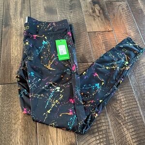Tipsy Elves NWT Neon Splatter Leggings Size L‎
